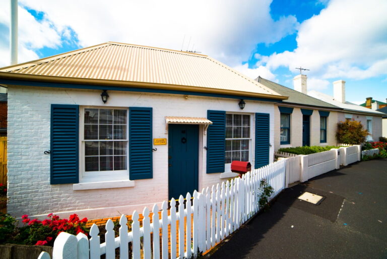 Arthur Circus, Battery Point. A series of tiny heritage houses built around a roundabout in battery point.